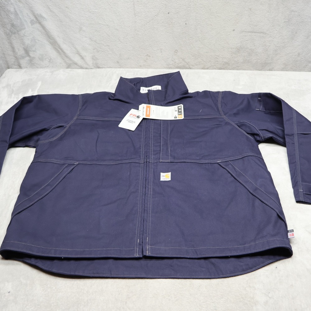 Carhartt Jacket Mens 2XL Blue Flame Resistant Quick Duck Relaxed Full Swing NEW